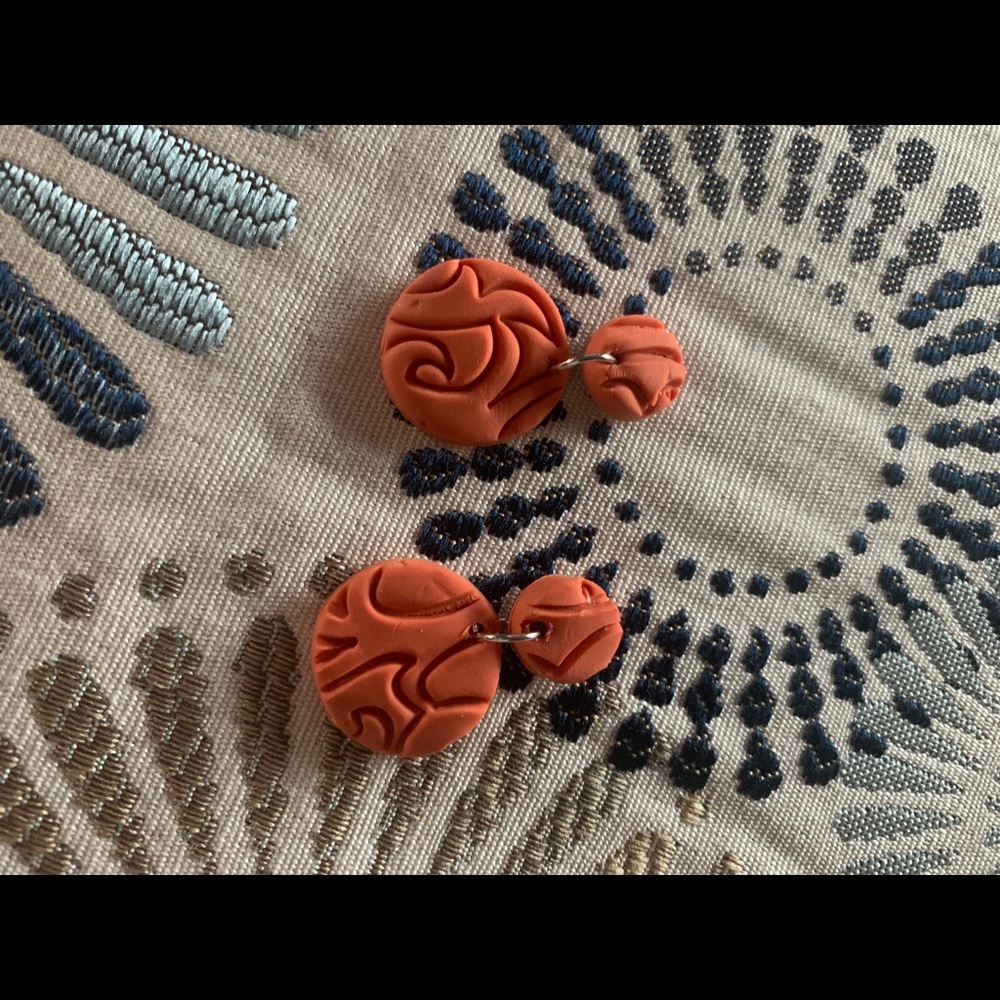 Handmade clay earrings